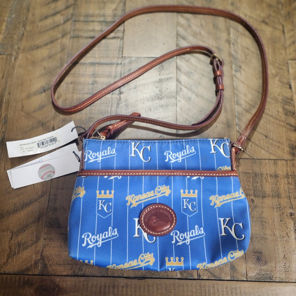 Dooney & Bourke Kansas City Royals Ginger Crossbody Blue MLB Bag BNYRO018T NEW